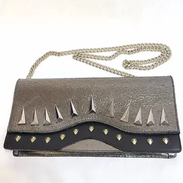 레어 디자인 저스트 카발리 숄더백 스터드 y2k 체인