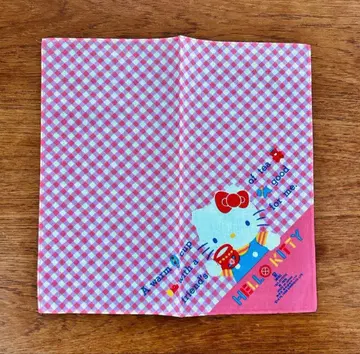 산리오 헬로키티 손수건 화이트 핑크 HELLO KITTY