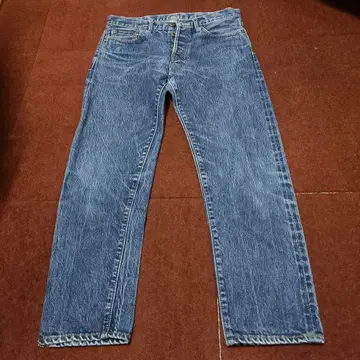 재팬 블루진 w30 가죽 패치 버튼 플라이 셀비지 체인 스티치