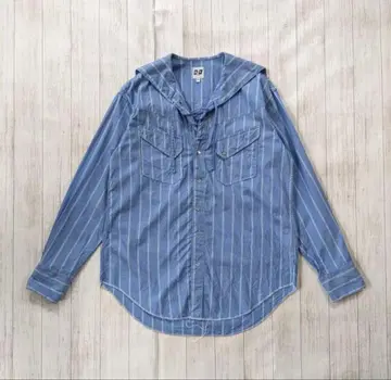 AIE/네펜데스/엔지니어드 가먼츠 세일러 카라 스트라이프 셔츠