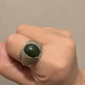 그린스톤 빈티지 반지 각인 있음