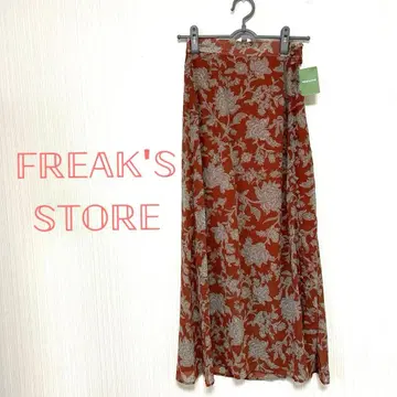 FREAK'S STORE 사라사 패턴 프린트 플레어 스커트