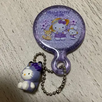 [ 헤이세이 레트로 ] 홋카이도 한정 라벤더 키티 미니 거울