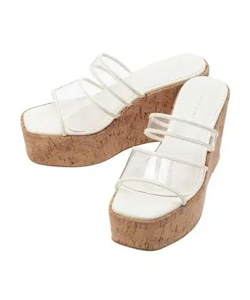 [ 새상품 미사용 ] 클리어 벨트 웨지 샌들 [ MERCURYDUO ]