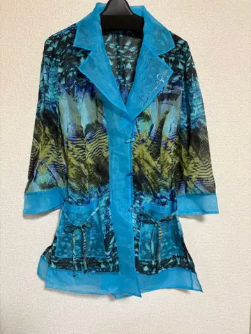 [ 이타리야 ] 시어 블라우스 7부 소매 멀티 컬러 튜닉 겉옷 새상품급