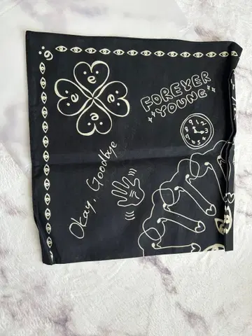 후지이 카제 prema 반다나 미사용 새상품 블랙