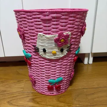 헬로키티 핑크 바스켓 헤이세이 레트로 초레어