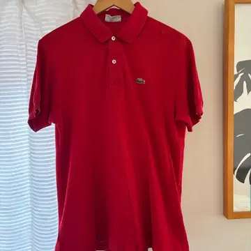 프랑스제 라코스테 LACOSTE 피케 셔츠 S 사이즈 레드 5191L