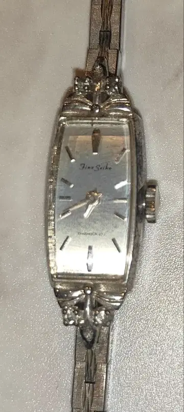 Fine Seiko 실버 수동 와인딩 시계 여성용 작동품