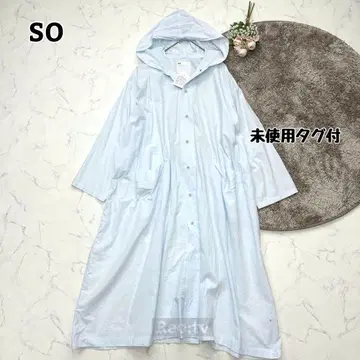 미사용 택 포함 [ SO ] 후드 부착 원피스 코트 겉옷 롱 루즈핏