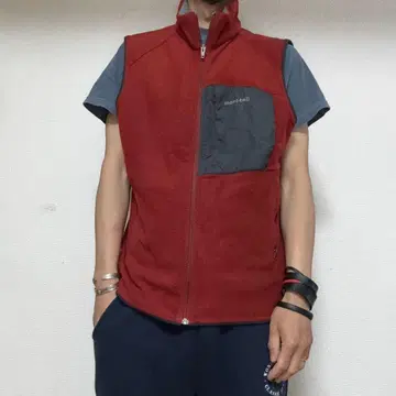 몽벨 mont-bell 크리마플러스 100 지퍼 베스트 플리스 베스트