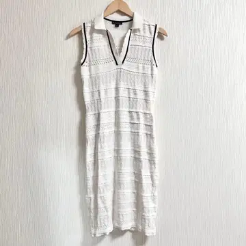 브룩스브라더스 니트 크로셰 폴로 드레스 슬리브리스 원피스 XS