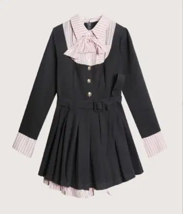 LA POMME petit 패치워크 프레피 플리츠 원피스