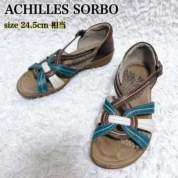 아킬레스 솔보 샌들 가죽 L 일본제 웨지 스트랩 컴포트