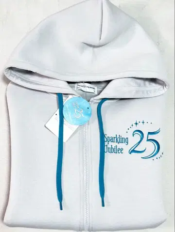 새상품 도쿄디즈니씨 25주년 스파클링 쥬빌리 후드티 L 그레이