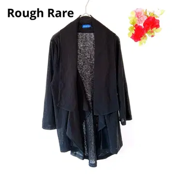 플레어 가디건 겉옷 레이스 프릴 비침 긴팔 블랙 검정