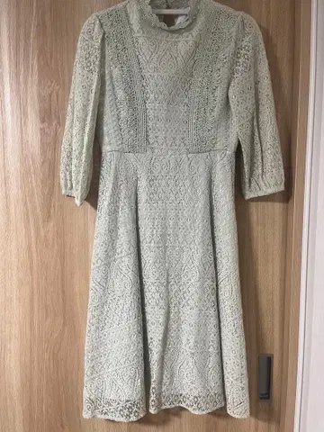 MERCURYDUO 보더 레이스 수플레 원피스