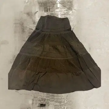 그런지. 다크 브라운 모리걸.* 플레어 스커트