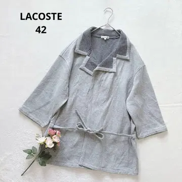 라코스테 7부 소매 가디건 가운 겉옷 아우터 코튼 100% 루즈핏