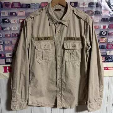 명작 AVIREX 밀리터리 BDU 퍼티그 긴팔 셔츠 us army 자켓