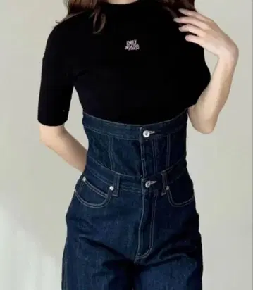 MERCURYDUO EMILY IN PARIS 콜라보 로고 니트 블랙