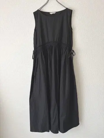 EMIN&PAUL 포플린 개더 원피스 블랙 정가 26400엔