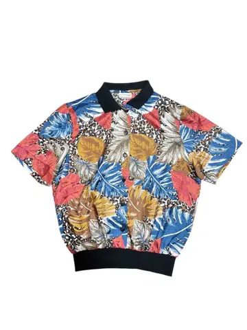 90s USA제 LAUREN LEE 올 패턴 리브 절개 레트로 구제 의류