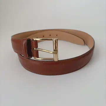 [레어] CROCKETT&JONES 벨트 골드 금장 장식 34 브라운
