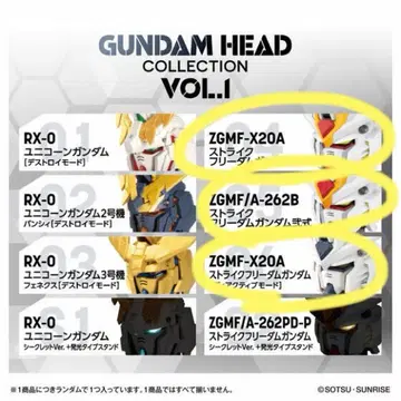GUNDAMHEADCOLLECTION vol.1 스트라이크 3종 세트