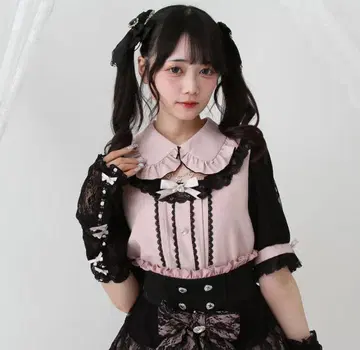 dearmylove 유메텐보 반팔 블라우스 암커버 세트 핑크 M 노에미