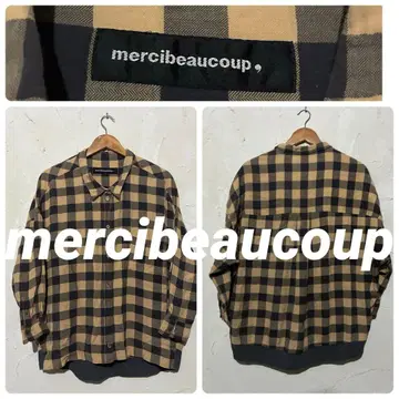 메르시보쿠 여성용 1 체크 캐주얼 셔츠 긴팔 플란넬 셔츠