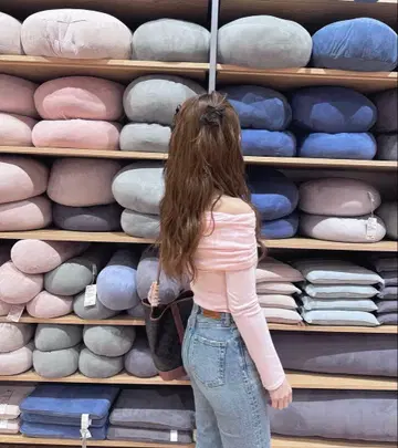 오프숄더 상의 zara 핑크