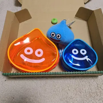 드래곤 퀘스트 드래곤 퀘스트 슬라임 클리어 파우치 오렌지 블루 외