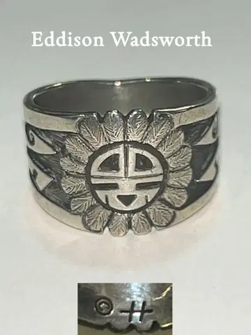 Eddison Wadsworth 반지 링 실버 호피 카치나 나