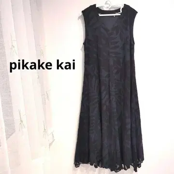 피카케 카이 몬스테라 패턴 원피스