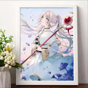 [화이트 프레임 액자 포함] 장송의 프리렌 포스터 프리렌 FRIEREN