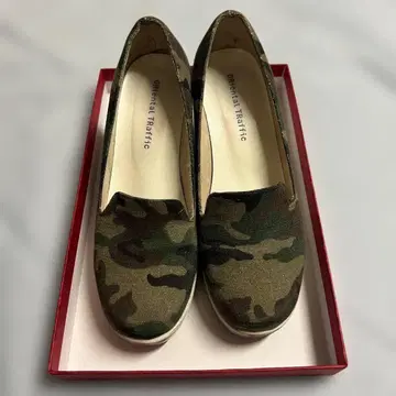 힐 얼룩 oriental Traffic 카모플라쥬 슬립온 힐 S 사이즈