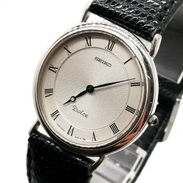 작동 SEIKO 돌체 손목시계 기요셰 파란 바늘 8N40-6000