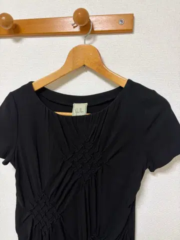 [ Sybilla ] 반팔 허리 개더 원피스 면 100