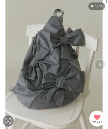 [ merry jenny ] 리본 숄더백 그레이