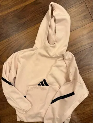 아디다스 후드 부착 트레이닝복 연한 핑크