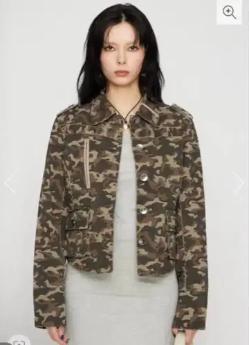 LAGUA GEM CUT OFF MILITARY 자켓 카모플라쥬