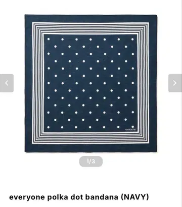 everyone 폴카 도트 반다나 네이비