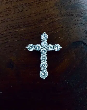 모이사나이트 SV925 [ 크로스 ] 펜던트 탑