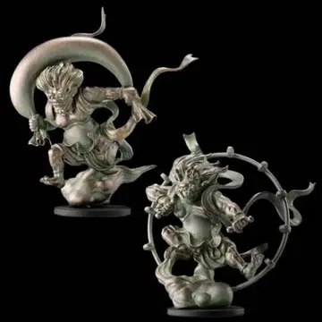 캡슐Q 뮤지엄 불상 입체도록 회 바람의 신 번개의 신 브론즈풍 가챠