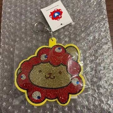 오사카 간사이 만박 산리오 폼폼푸딩 미야쿠미야쿠 반짝이는 가죽 키링