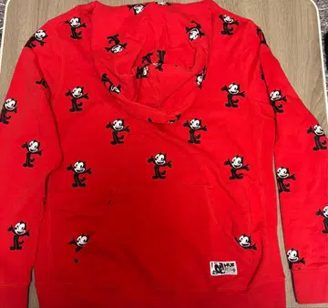 HUF Felix the Cat 후드 부착 후드티 레드