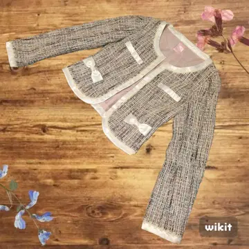 <LD prime> 다색 트위드 리본 자켓