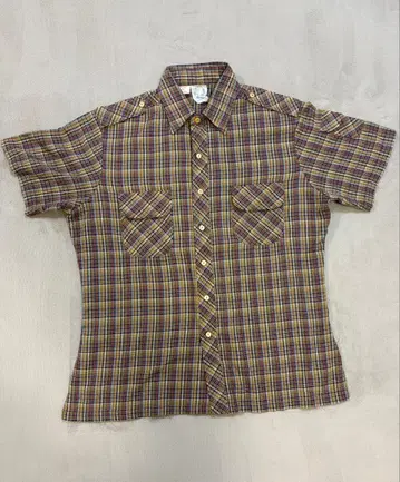 KENNINGTON 반팔 셔츠 L 사이즈 체크 무늬