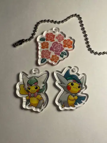 메가서나이트 메가엘레이드 판초를 입은 피카츄 아크릴 키링